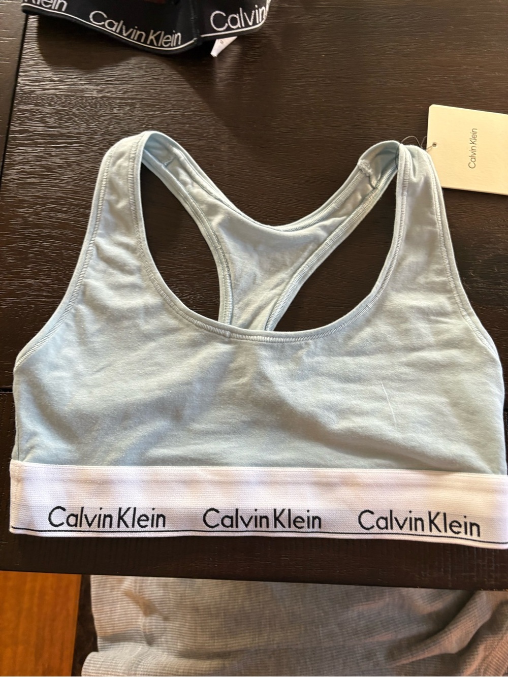 Calvin Klein Bralette with White Branded Band - Small